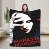 Marilyns Mansons Blanket Flannel Cozy Soft Throw Blankets for Sofa Quilt
