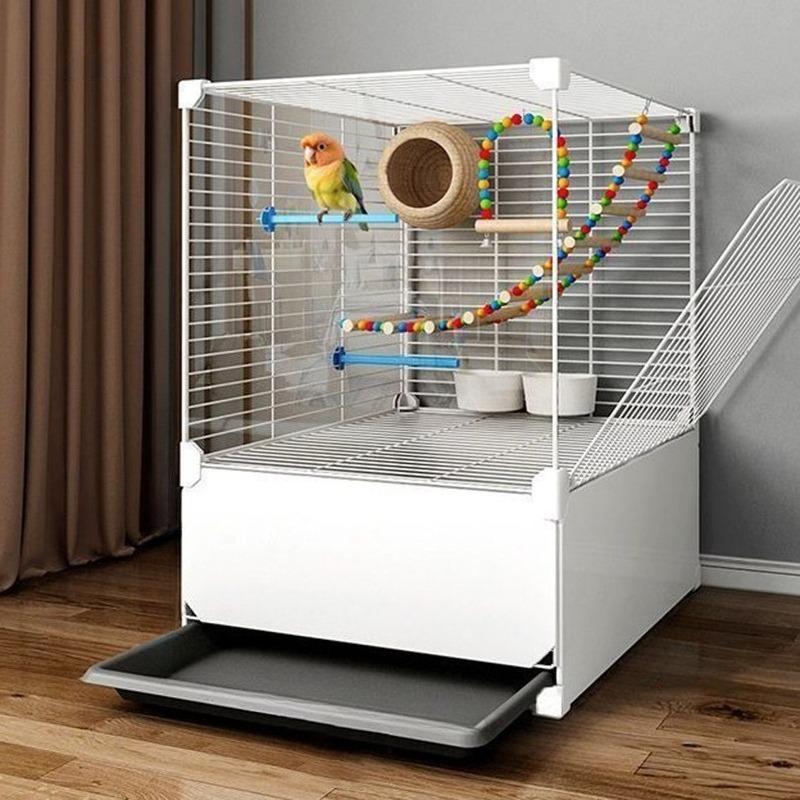 Large Bird Cages Safety Parrot Kiwi Birds Iron Net Cage Canaries Parrots Small Animals House Indoor Outdoor Aviary Birds' Cage