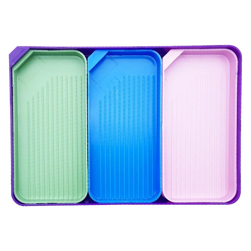 4 Set Diamond Painting Tray Large Capacity Diamond Painting Pen Glue Clay Bead Plate Rhinestone Tray Kit Diamond Art Accessories
