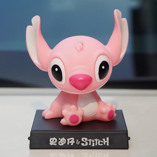 Cartoon Stitch Figure Model Shaking Head Doll Car Interior Hand-made Ornament