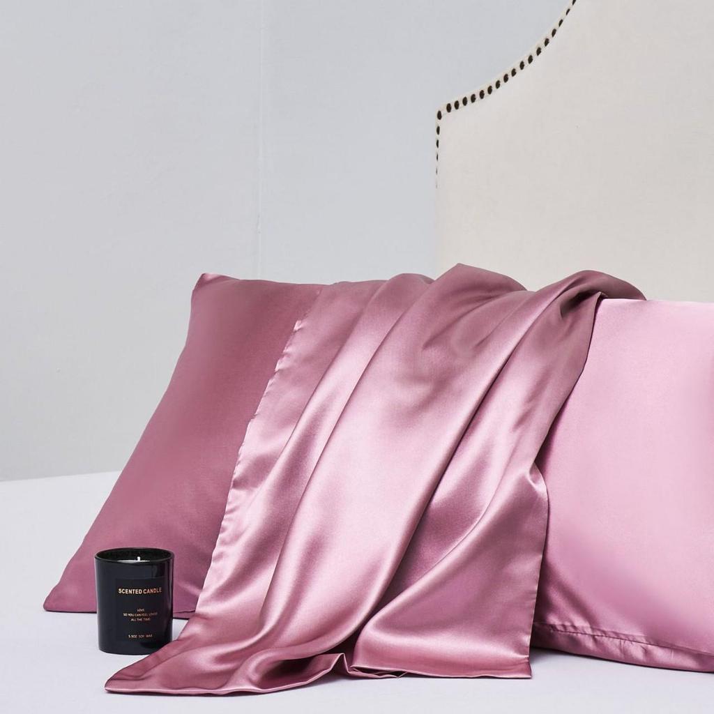 Kissenbezug aus Satinimitat - Kühler, seidiger Bettwäschebezug