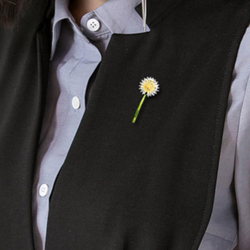 Dandelion Flower Brooches Vintage Elegant Brooches Wedding Clothing Accessories for Women Girls Ladies