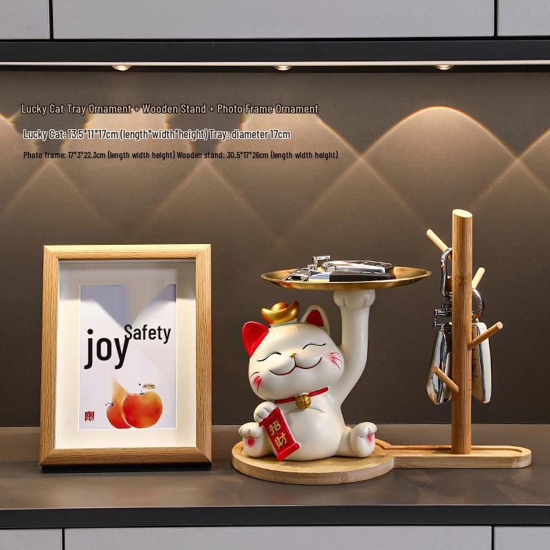 Cat Figurine - Perfect for Home Entry, Living Room, Wine Cabinet, or Shoe Cabinet Decoration; Ideal Housewarming Gift
