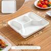 MOLUONA Disposable Four-Compartment Plastic Food Container