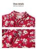 Floral Plus-Size Women's Cotton Jacket with Velvet Lining - Warm and Loose for Autumn/Winter