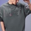 Li Ning T Shirts Unisex Gray Crew Neck Moderate AHSS100-2