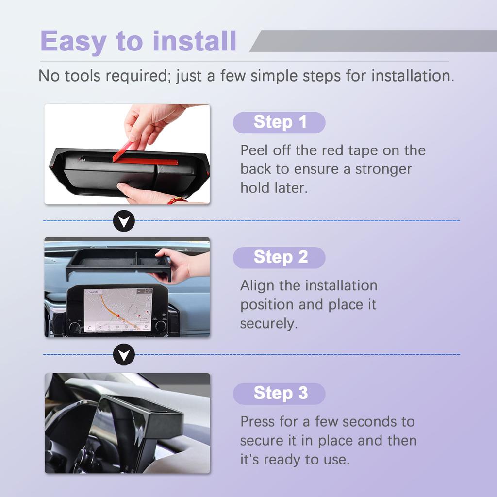 For 2025 2025 2025 2025 Nissan Pathfinder Dashboard Storage Organizer Center Console Behind Screen  9-inch Touchscreen Dash Tray