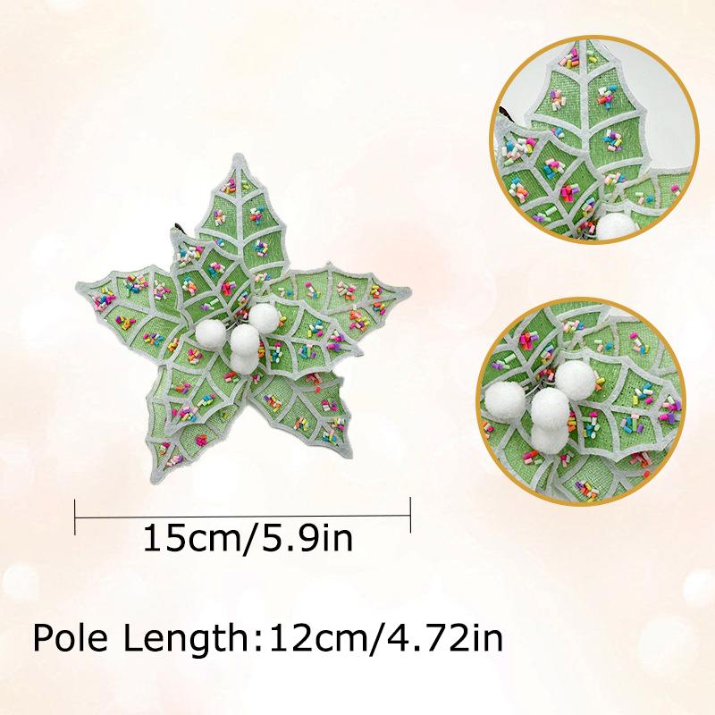 1PC Decorations Atmosphere Fabrics Flower Arrangements Christmas Flowers Christmas Velvet Fur Ball Simulations Ornaments Festival