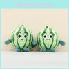 Watermelon Keyring Plushie With Embroid Smiling And Frowning Design Expressions