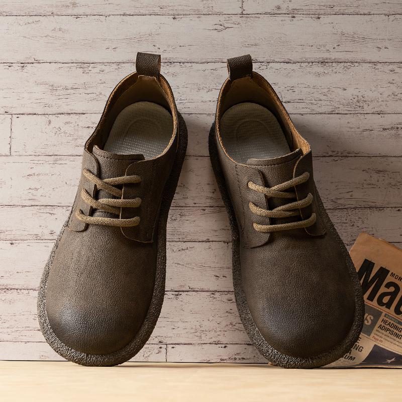 Autumn Men's Shoes, Niche, High-end, Retro Style, Casual, Soft Soled, Men's Leather Shoes