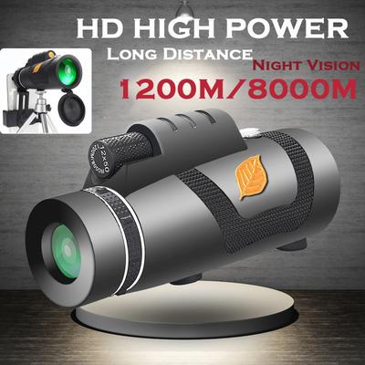 Portable Monocular Telescope Night Vision Long-distance 1200m/8000m For Outdoor Walking