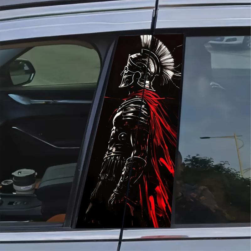 Spartanischer Krieger Cartoon Autoaufkleber Wasserdicht Kratzfest Vinylaufkleber für Glas Metall Kunststoff und Holzoberflächen