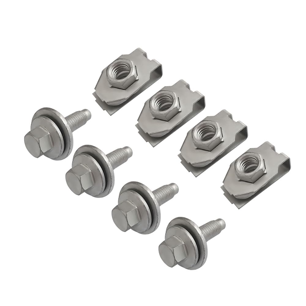 4034A Front Skid Plate Filter 4 Nuts & Bolts for Lincoln Navigator 2018-2024, for Ford F-150 2015-2020, for Ford Expedition 2018-2024