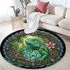 Jungle Lizard Fantasy Round Area Rug Under Office Chairs Bedroom Living Room Home Decor