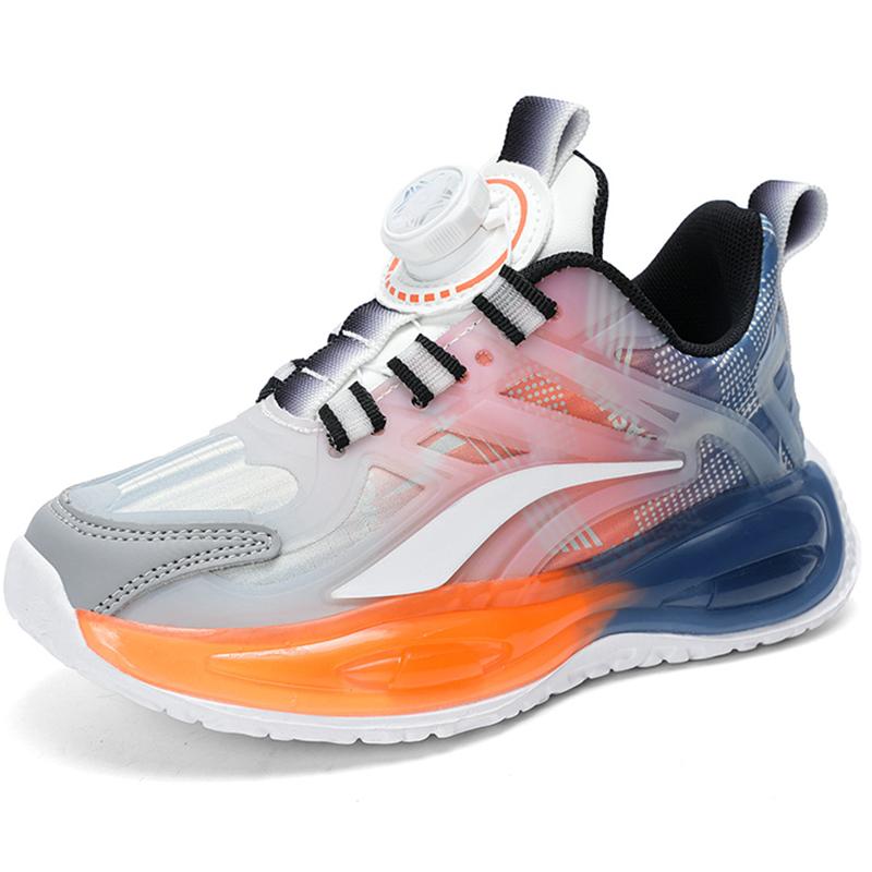 

Spring/Autumn Kids Sneakers Girls Sports Basketball Shoes Fashion Boys Sneakers Rotating Button Girls Sports Shoes 40 чорний