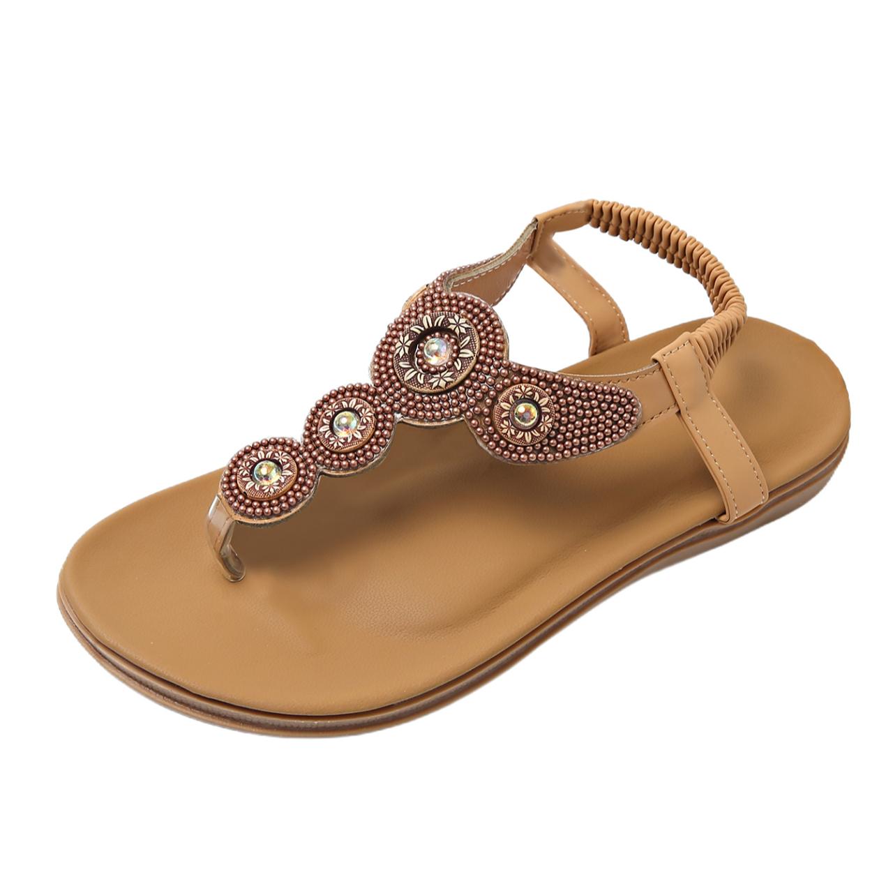 

Fashion Flats Platform Clip Toe Women’s Sandals Flip Flops Crystal Slippers Summer 2025 New Trend Beach Dress Casual Sandalias Bohemian 42