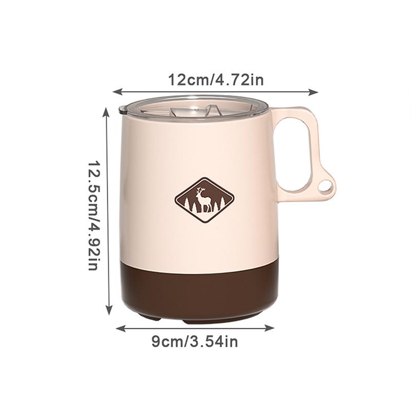 Camping Cup Non-Slip Grip Large Capacity With Lid Outdoor Camping Mugs Coffee Cups For Travel Hiking Backpacking Fishing