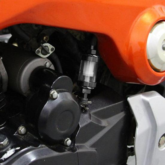 Synligt Genomskinligt Bränslefilter i Glas med Förtjockad 5/16-tums Bränsleslang Och Slangklämmor Universellt Oljefilterkit för Motorcyklar Gräsklippare Småmotorer