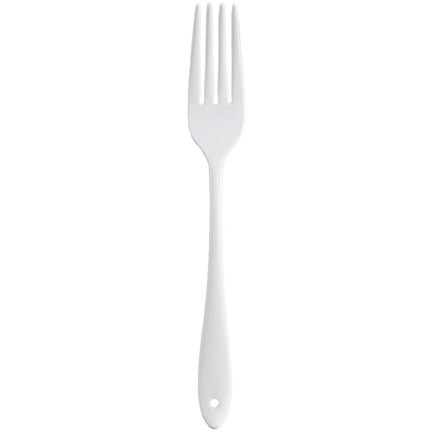 Nagao Enamel Dinner Made in Japan Tsubame-Sanjo Fork, White, белый