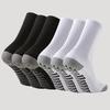 Anti-Slip Shock-Absorbing Grey Heel Football Socks for Men - Durable, Breathable Sports and Basketball Socks