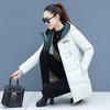 Winter Women Parkas Casual Hooded Jackets Autumn Warm Letter Print Long Female Coat Zipper Outerwear