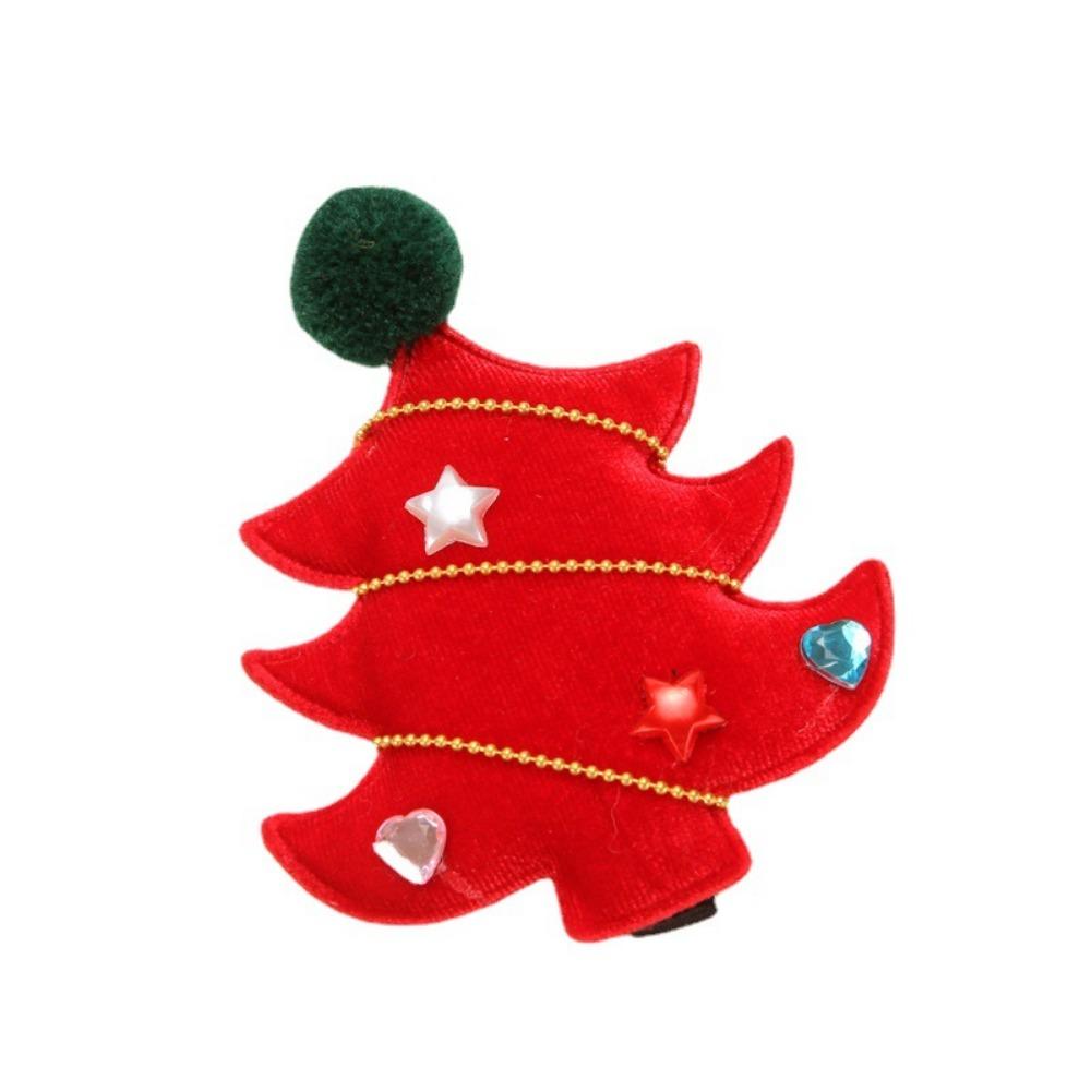 Velvet Tree Christmas Holiday Hairpin Girl Cute Plush Hairpin Children Gift Wholesale