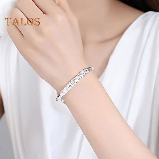 Women Bangle Copper Silver Color Curved Adjustable Smooth Polished Luster Wrist Jewelry Anniversary Birthday Gift Lightweight Bangle
