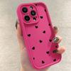 Black Love Heart Soft Matte Phone Case For iPhone 17 Air 11 12 13 14 Pro 16E 7 8 Plus Cover For iPhone 15 16 17 Pro Max Cases