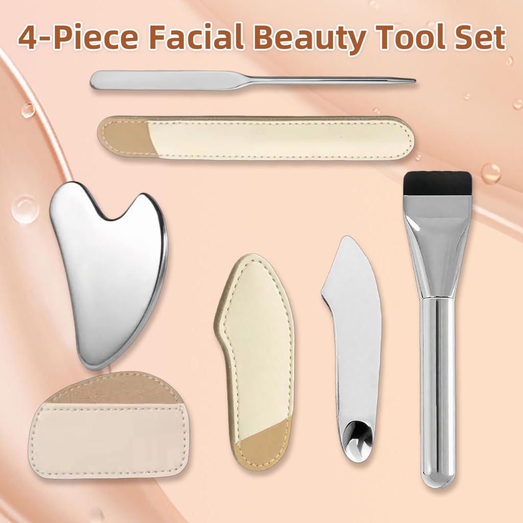 Edelstahl Make-up Spatel und Mischstab Set Foundation Pinsel Lidschatten Creme Pigment Mischwerkzeuge ein Dediziertes Make-up Set