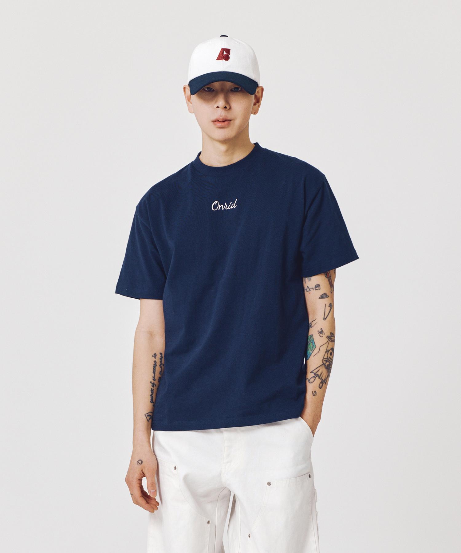 Onlyd Project Small Embroidered Logo T-Shirt - Navy Navy