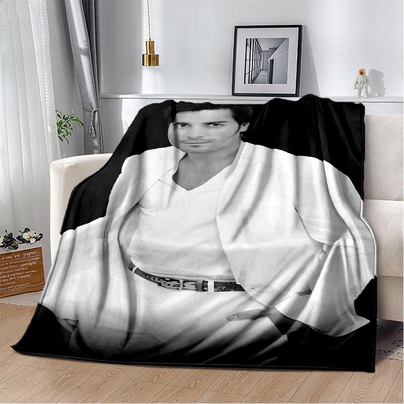 3D Chayanne Puerto Rican Latin Pop Soft Blankets,Keep Warm Throw Blanket Comfortable Blanket for Picnic Beds Sofa Home Bedroom 75x90cm