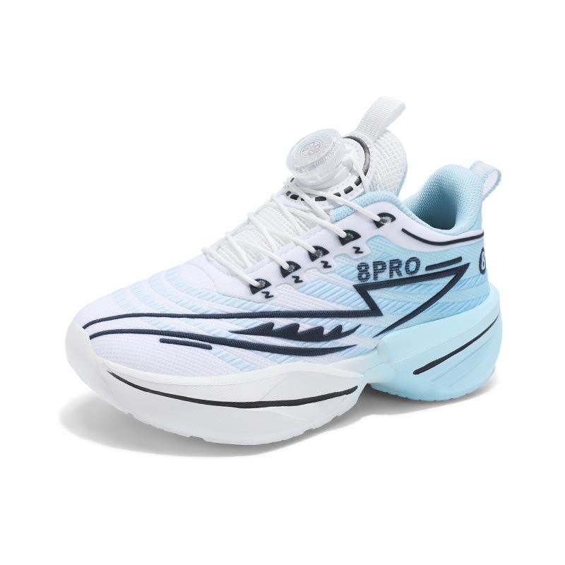 Elementary School Physical Education Class Running Shoes Red Rabbit Children's Sports Shoes 2025 Spring New Soft-soled Mesh Rotating Button