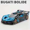 1/32 Bugatti Bolide Supercar Liga Fundida Modelo de Carro de Brinquedo Som e Luz Brinquedo Infantil Colecionáveis Presente de Aniversário