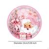 16 Stück Weihnachtsdekorationsplatten Rosa Zubehör Geschirr für Babyparty 7 Zoll