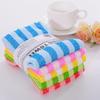 Factory Customized Two-color Striped Kitchen Small Square Towel Dishwashing and Household Cleaning Towel