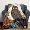Owl Design Home Customize Your Name Blankets Soft Cozy And Lightweight For Yearround Use Perfect For Picnics Sofa Relaxation Office Warmth Bedding