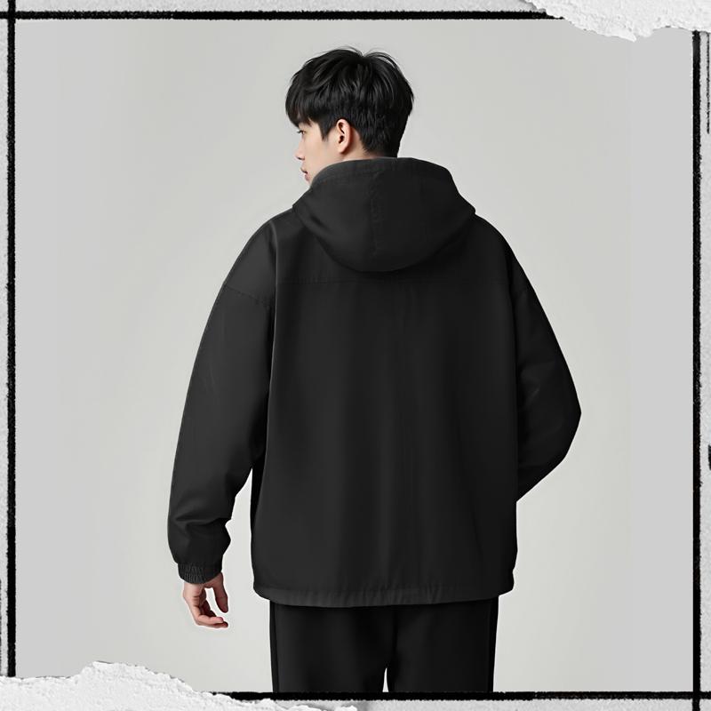 Li-Ning Pánská volná větrovka s kapucí s logem v jednobarevné variantě AFDVH99-1