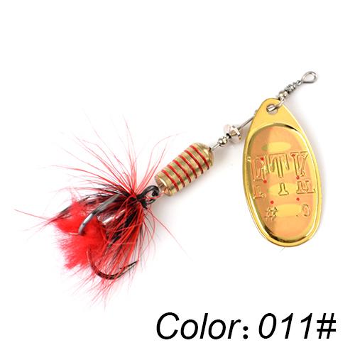 1pc Spinner Köder 7,5g 12g 17,5g Harte Löffel Bass Lockt Metall Angeln Locken Mit Feder Drillinge für Hecht Angeln