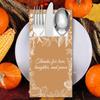 42PCS Thanksgiving Table Decor Cutlery Holder Set - 6 Thanksful Decorations Utensil Holder for Dinner Party Autumn Family Harvest Table Supplies