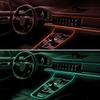 RGB LED Fiber Optic Car Ambient Light Strip Multi-color Dashboard Decoration Interior Mood Light 1/2/3/4/5 Meter Custom Length