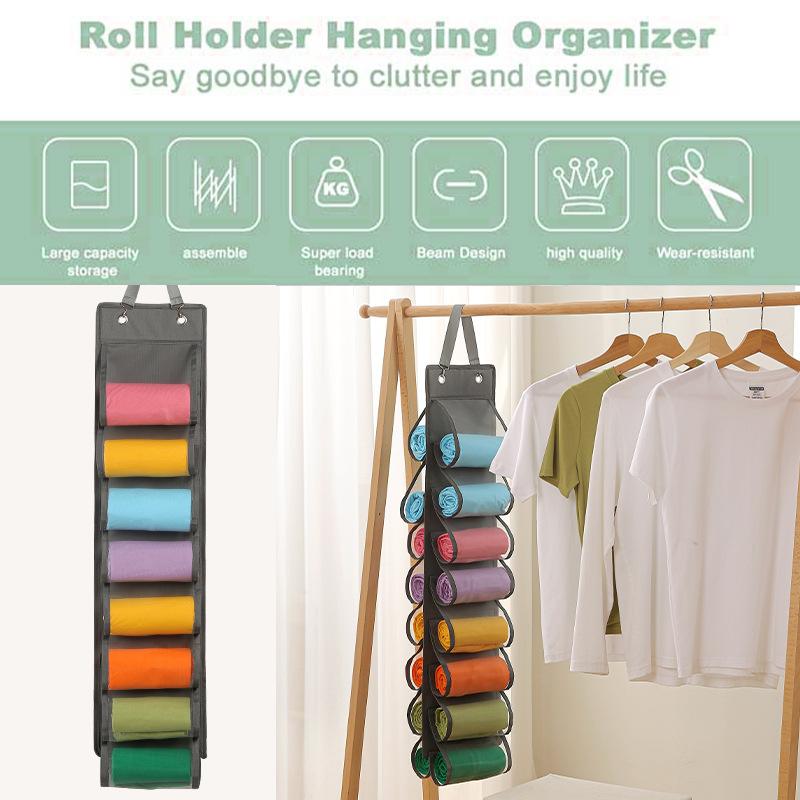 1PC Yoga Clothes Storage Hanging Bag Household Multi-layer Clothes Underwear Storage Bag Double-sided Door Storage Bag