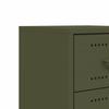 Nightstand Olive Green 36 X 39 X 60.5 Cm Steel
