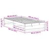Brown Bed Frame 90 x 190 cm Solid Pine Wood