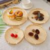 3Pcs/Set Bamboo Round Storage Tray Fruit Handwoven Vegetable Container Cake Plate Basket Kitchen