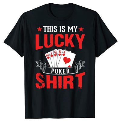 This Is My Lucky Poker Cotton Print T Shirt Men Street Fashion Breathable Creative Cool Style Tees Novelty Casual Camisetas