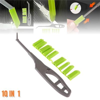 Kit d'outils de finition 10 en 1 : Colle à verre, Grattoir d'angle, Étaleur de mastic pour joints de fenêtre, céramique, carrelage, évier de cuisine, carrelage de douche