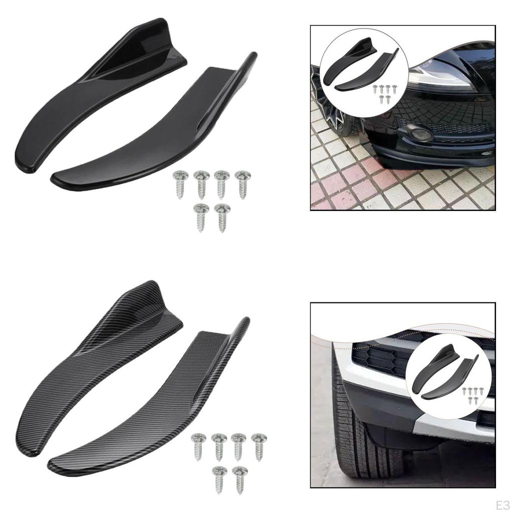 1 Pair Car Front Rear Corner Spoiler Accessories Easy To Install Diffuser Splitter Anti Scratch