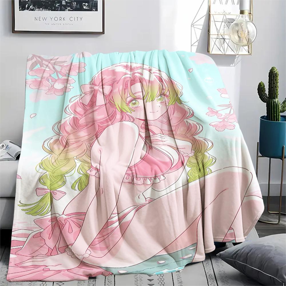 1pz Coperta in Flanella con Stampa Demon Slayer, Alta Qualità, Per Tutte le Stagioni, Decorazione per la Casa, Calore e Comfort, Perfetta per Regali di Natale