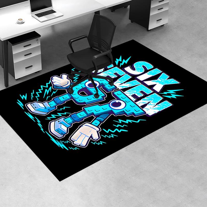 Chair Mat with 67" Robot Design: Office Carpet for Home Decor, Sofa Rug, Gift Idea, Suitable for Bedroom, Living Room, and Various Rooms
