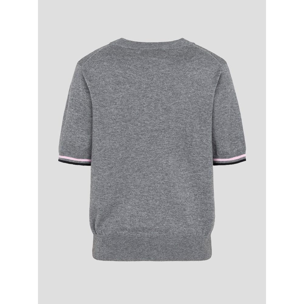 Binpolleidiseu [B. My] Wool Blend Lettering Point Knit Gray (Bf5851N013)